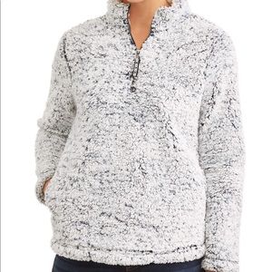 Snow Tipped Quarter Zip Jacket BLUE